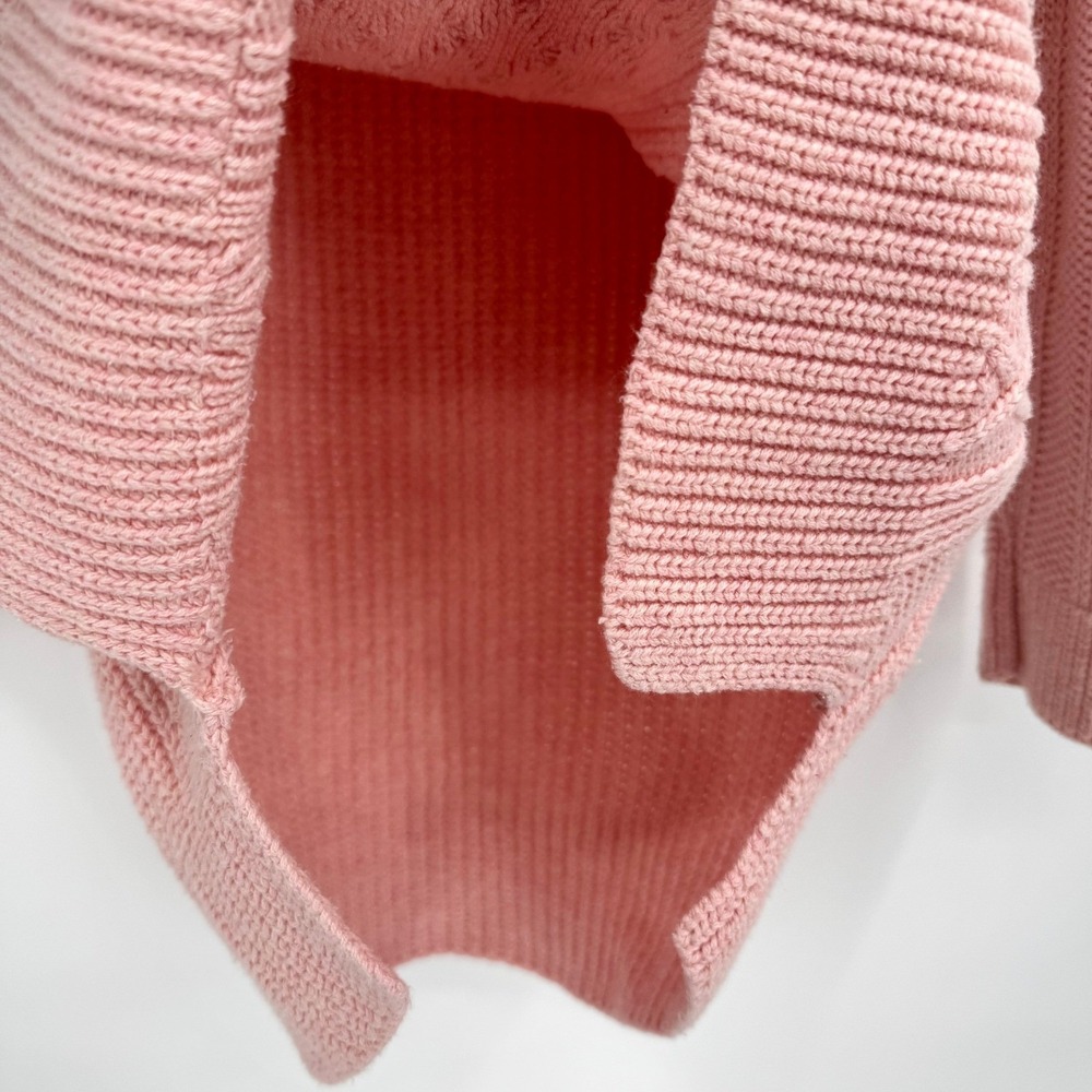 Talbots Petites Light Pink Cable Knit Turtleneck Sweater High-Low Hem Women's SP - Picture 5 of 10